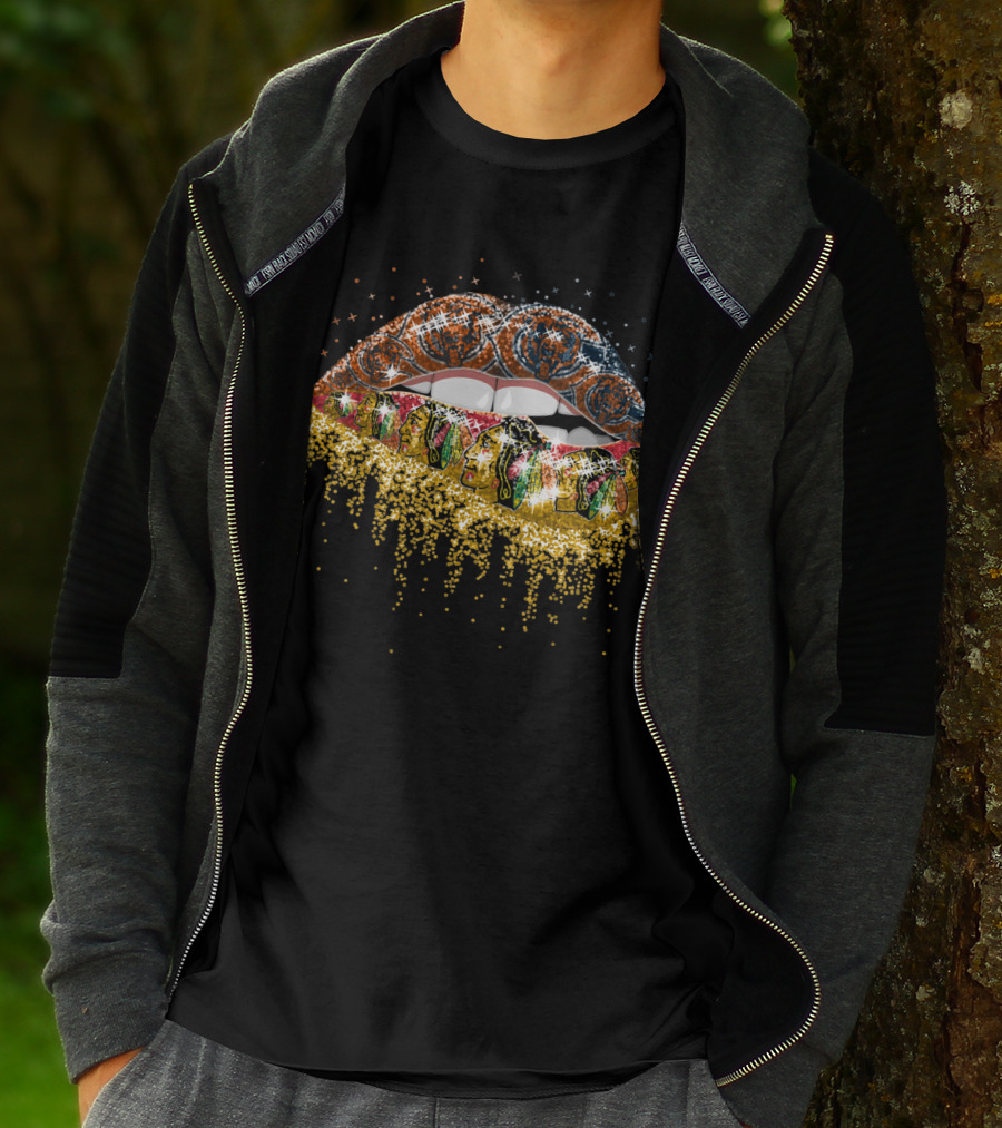 Lip Chicago Blackhawks Lips T-Shirt