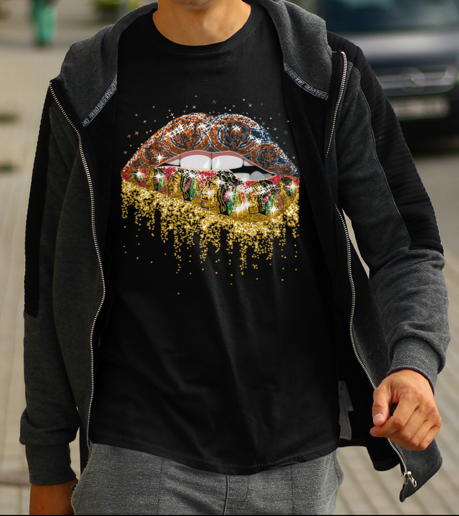 Lip Chicago Blackhawks Lips T-Shirt