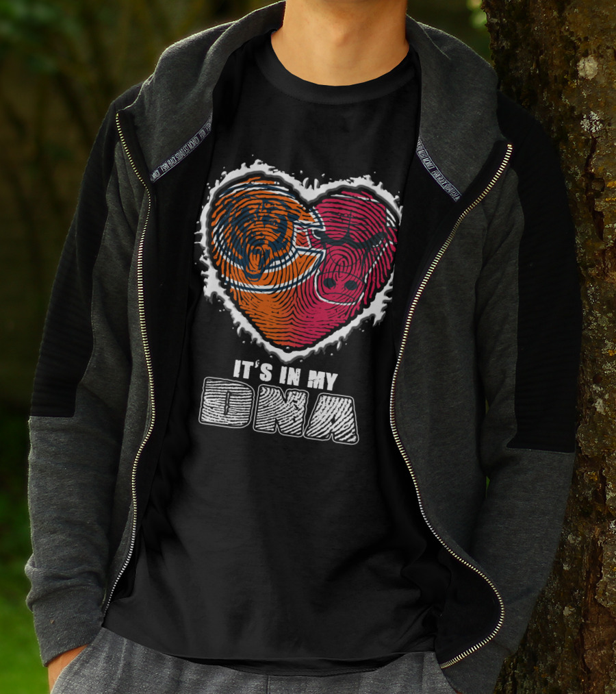 It's In My Dna Bears And Bulls Heart T-Shirt