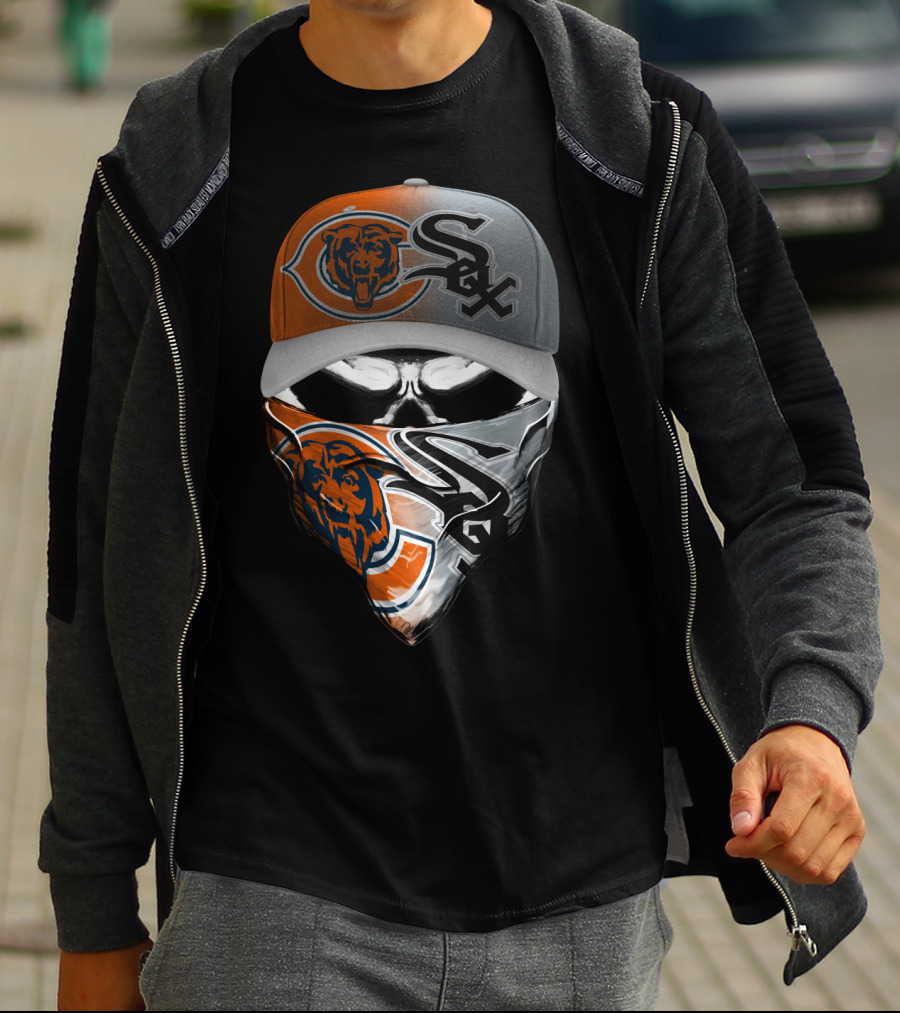 Chicago Bears White Sox Crossover Mask And Cap T-Shirt