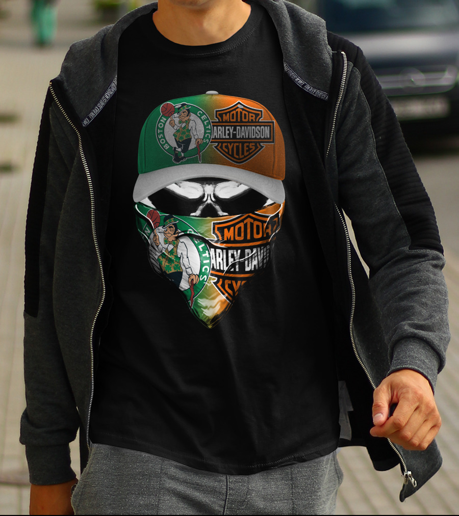 Boston Celtics Harley Davidson Motor Cycles 06Ahl T-Shirt