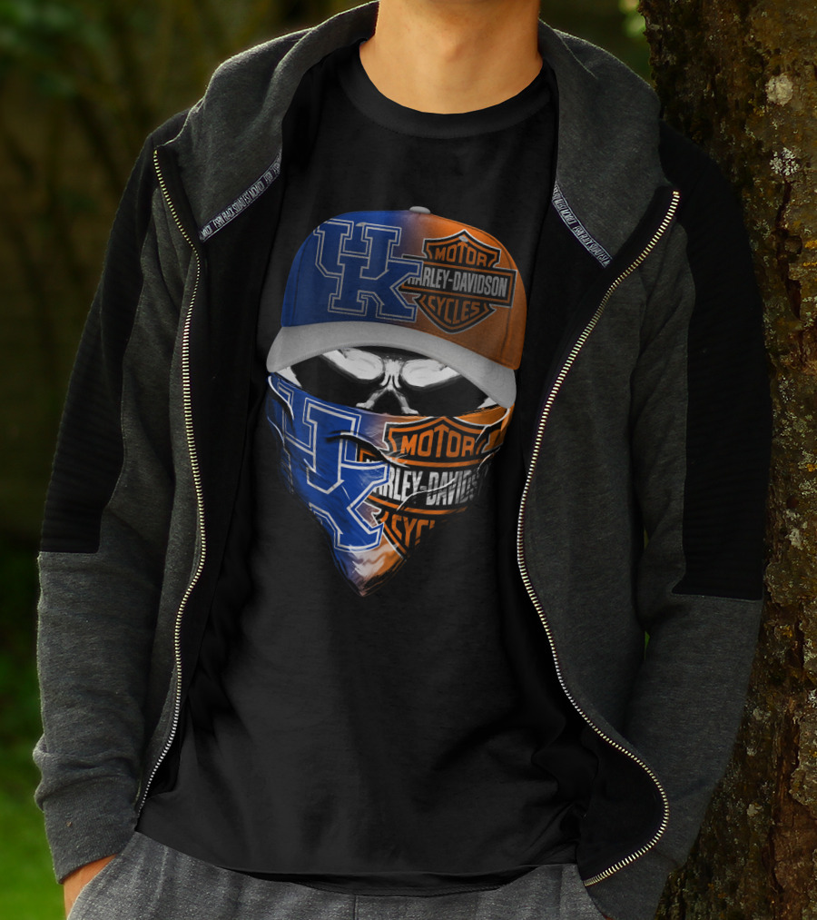 Uk Harley Davidson Skull Mask T-Shirt