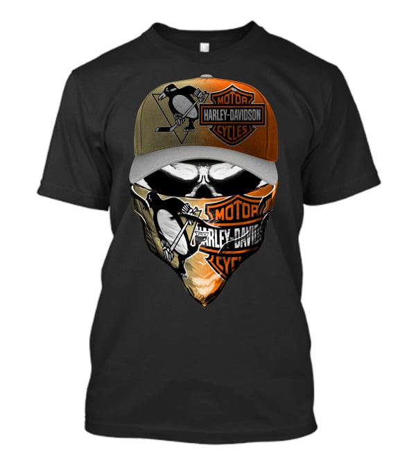 Pittsburgh Penguins Harley Davidson Motorcycles T-Shirt