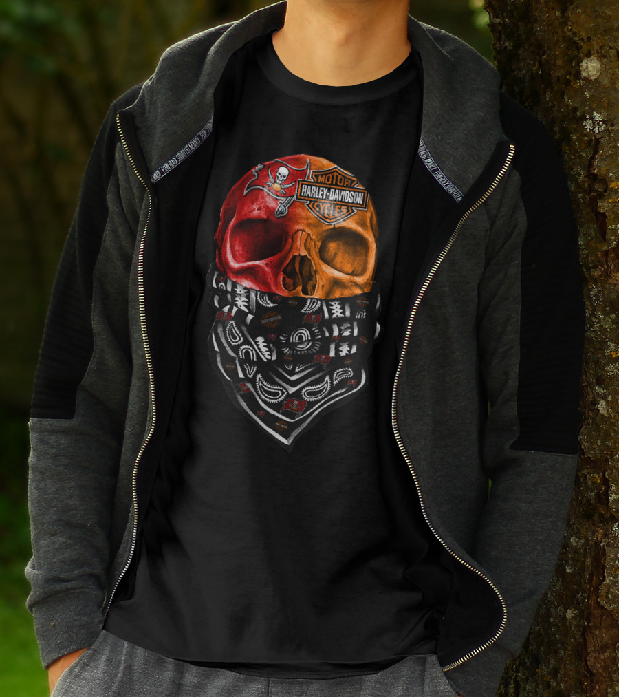 Harley Davidson Buccaneers Skull Bandana 30Hl T-Shirt