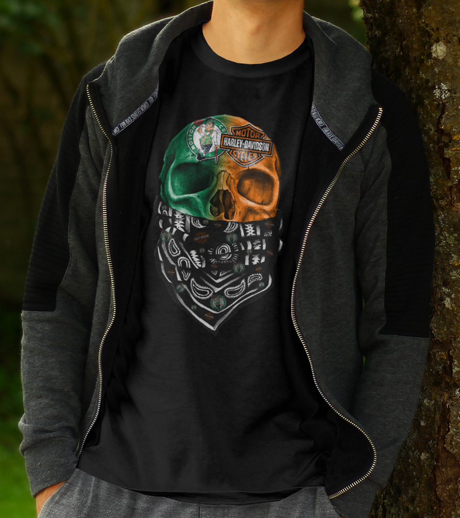 Harley Davidson Celtics Skull Bandana T-Shirt