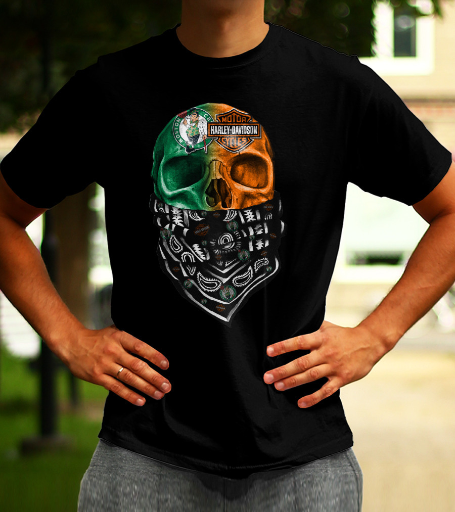 Harley Davidson Celtics Skull Bandana T-Shirt