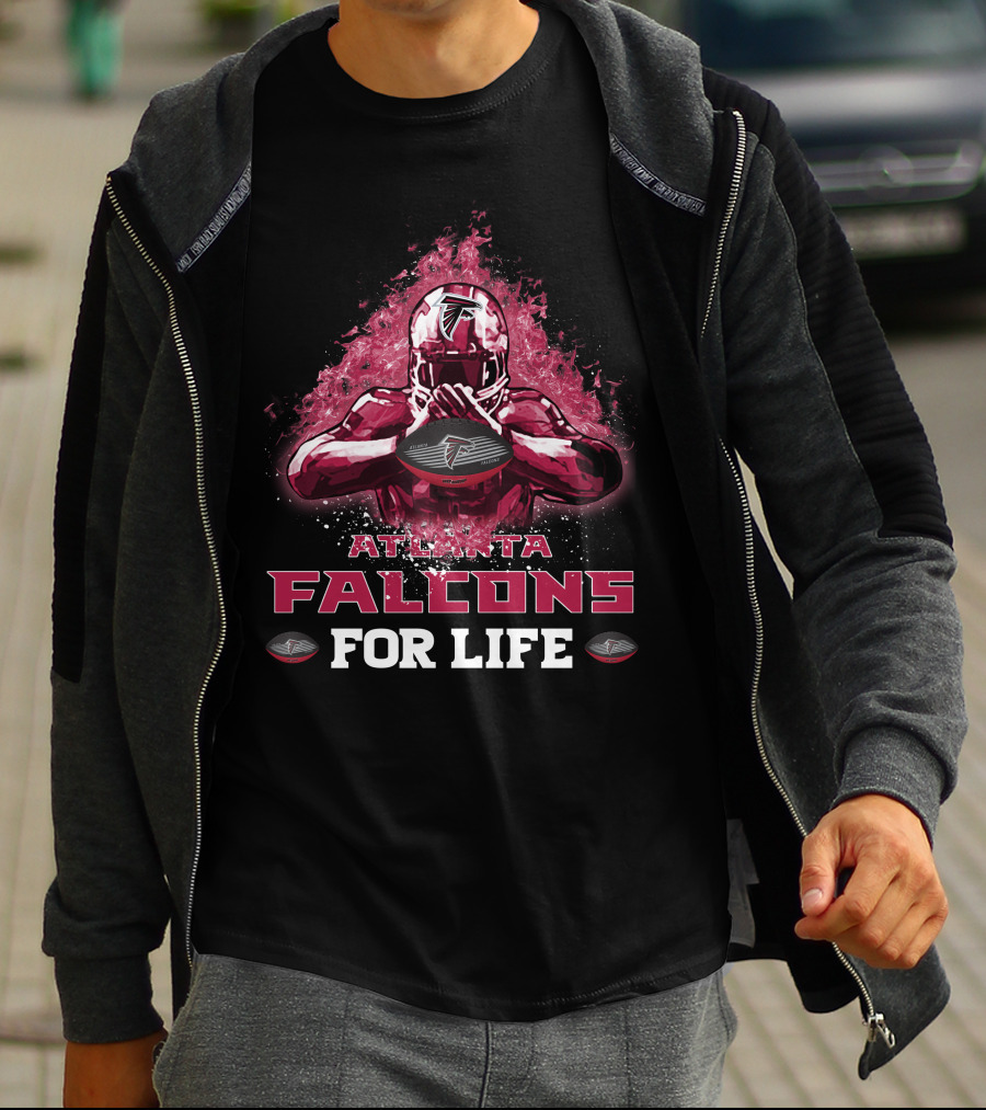 Atlanta Falcons For Life Fiery Player T-Shirt