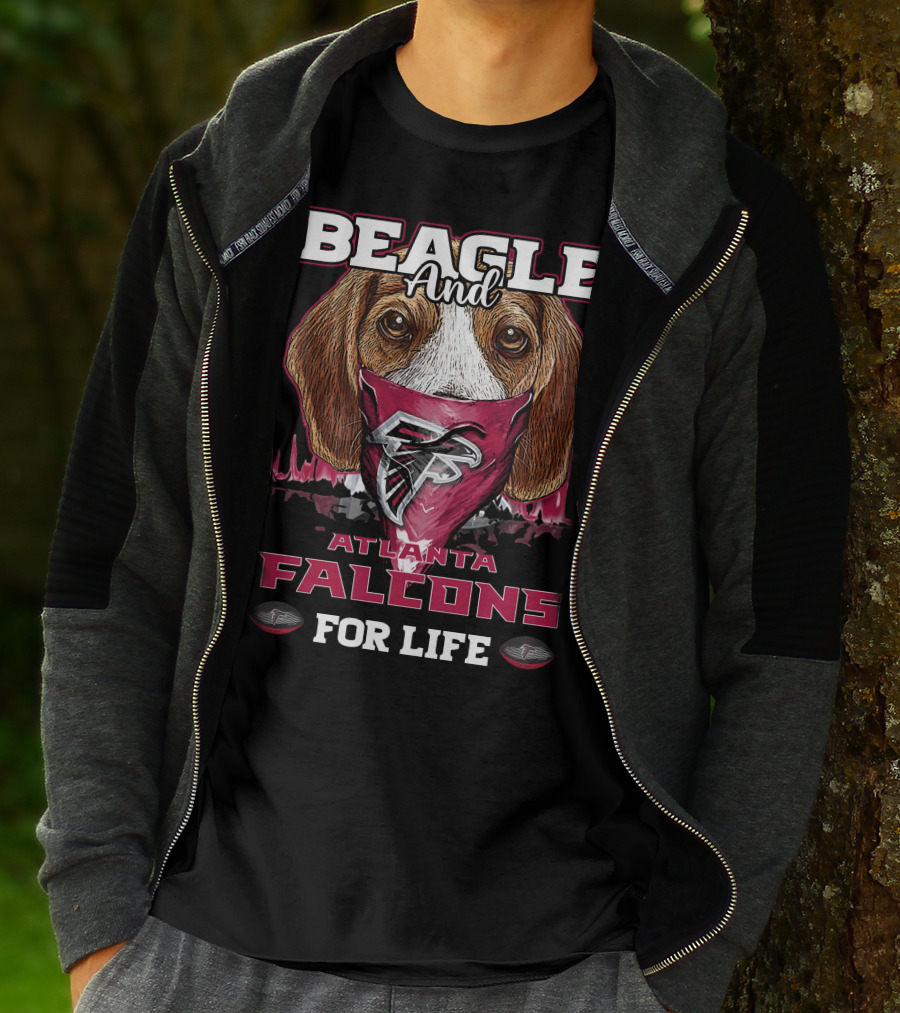 Beagle And Atlanta Falcons For Life T-Shirt