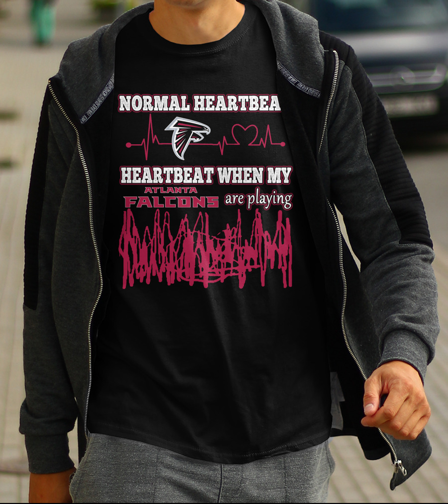 Normal Heartbeat Heartbeat When My Atlanta Falcons Are Playing T-Shirt