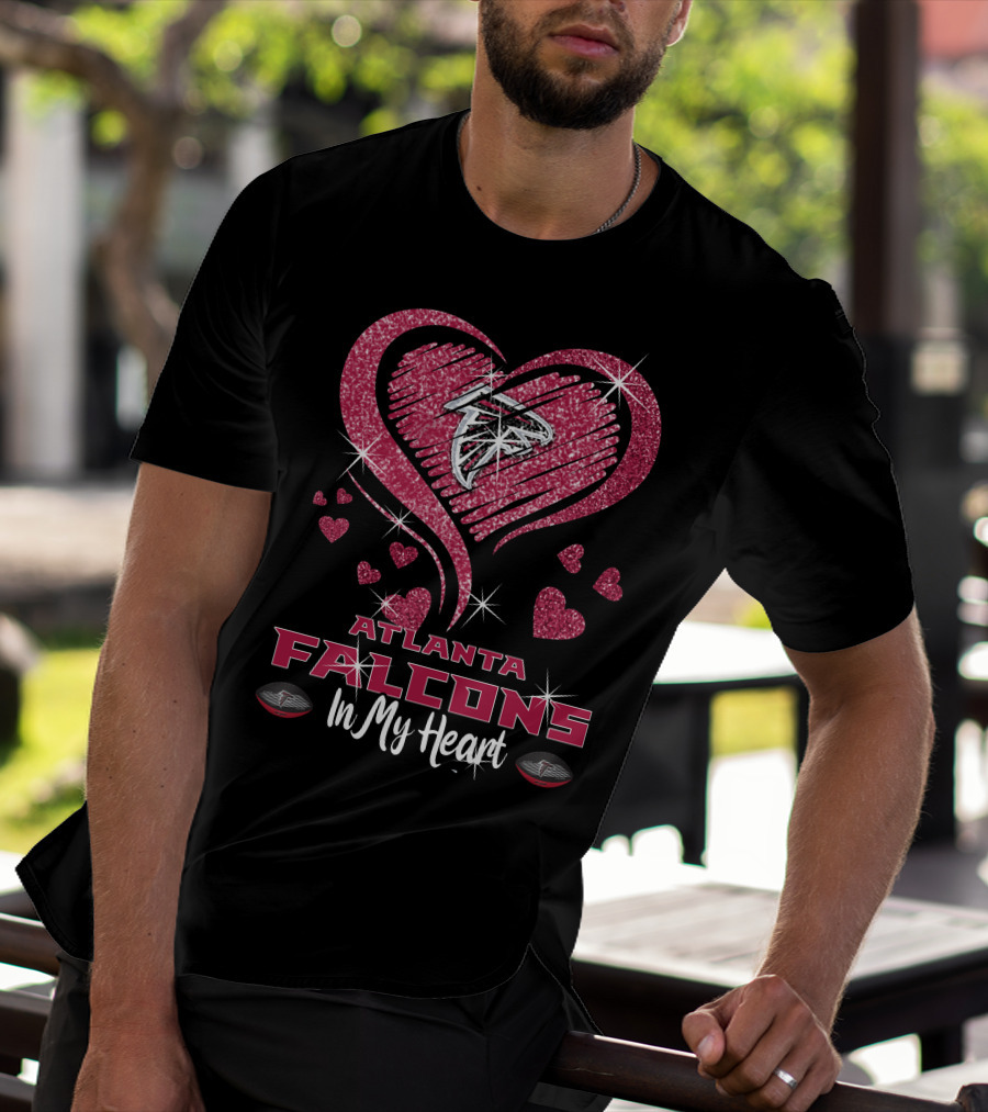 Atlanta Falcons Sparkling Heart In My Heart T-Shirt