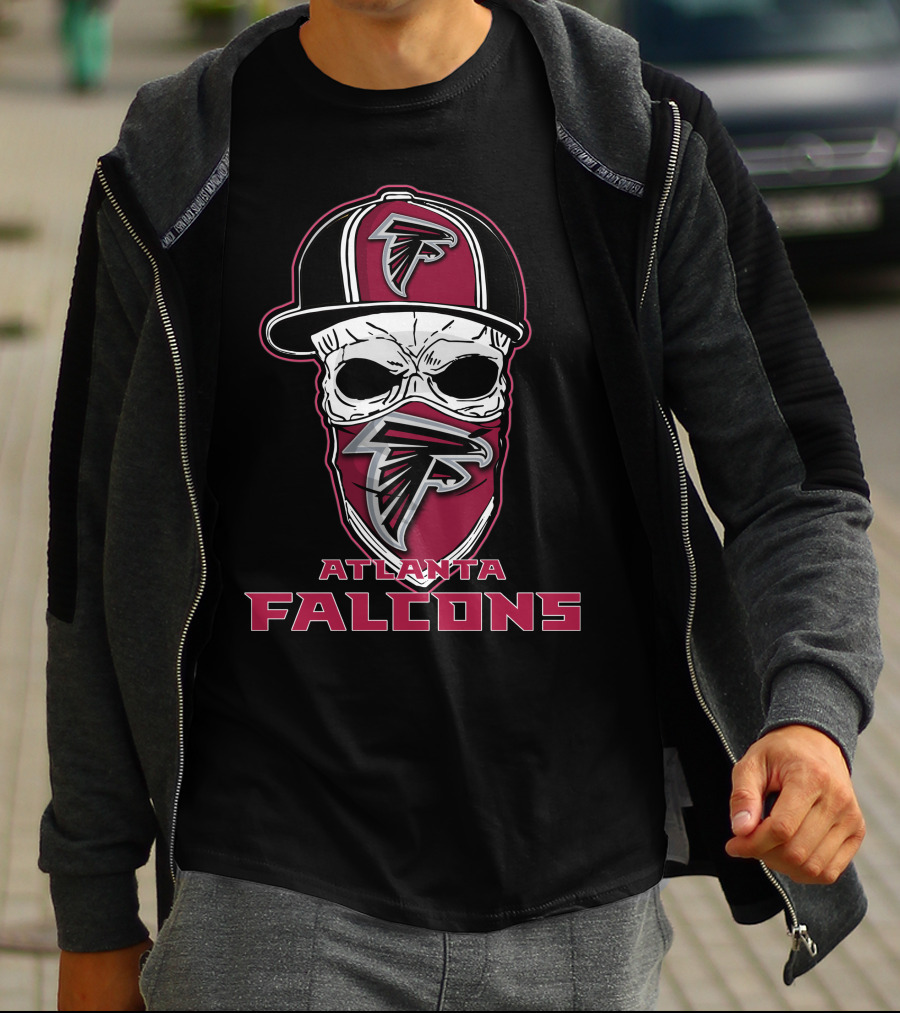 Atlanta Falcons Skull With Cap T-Shirt