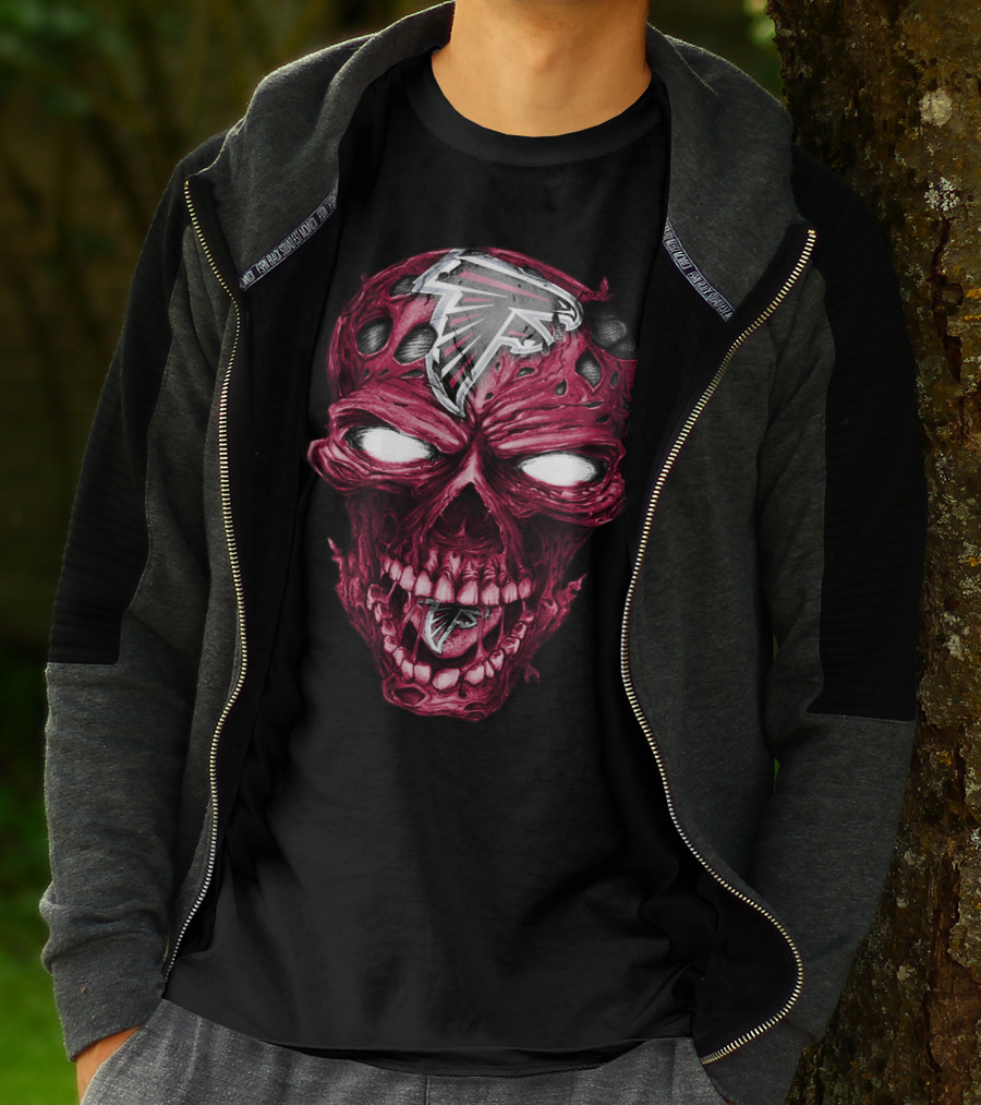Skull Atlanta Falcons Logo Halloween T-Shirt
