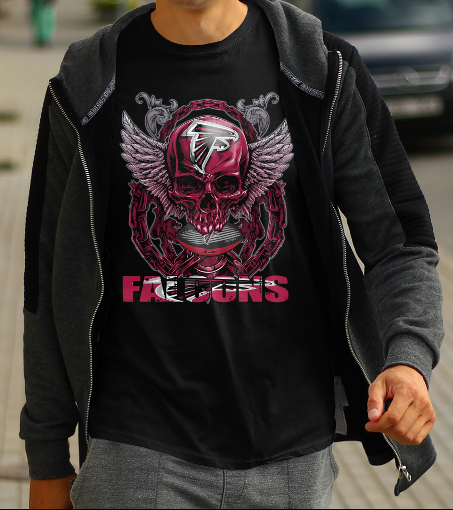 Skullfb Falcons Winged Skull T-Shirt