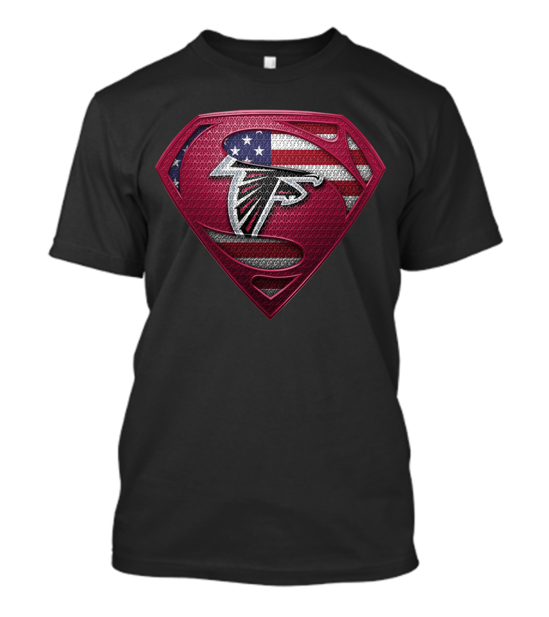 Atlanta Falcons Superman Logo American Flag T-Shirt