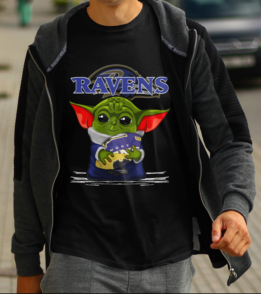 Ravens Yoda Baltimore Football Team Fan T-Shirt
