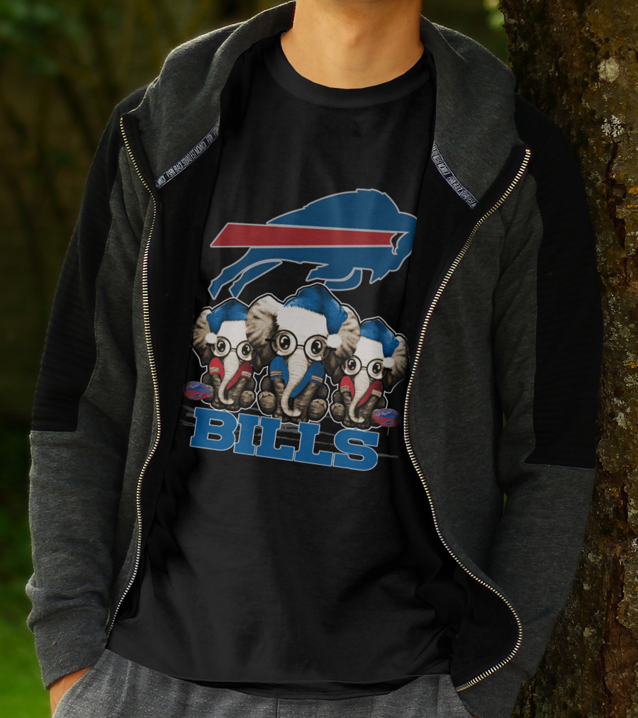 Elephan Xmas Buffalo Bills NFL Holiday Fan T-Shirt