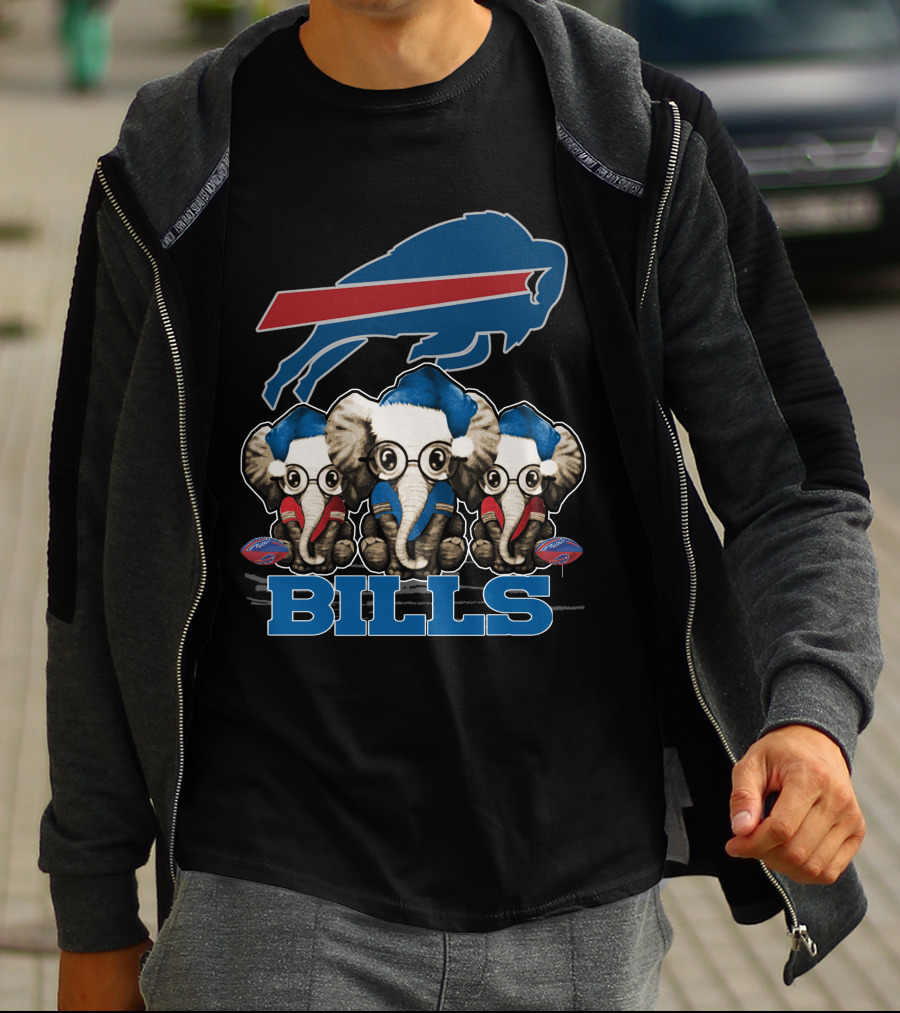 Elephan Xmas Buffalo Bills NFL Holiday Fan T-Shirt