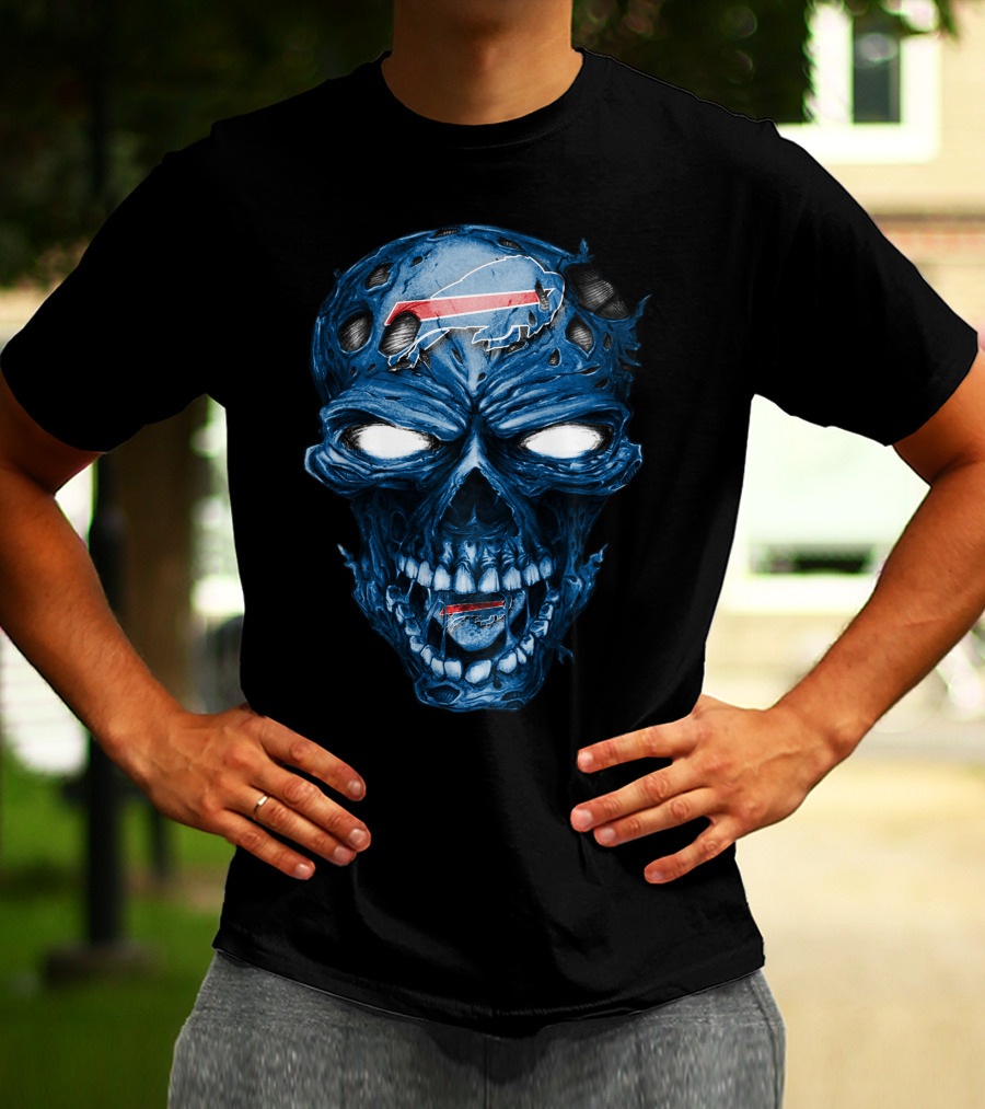 Skull With Buffalo Bills T-Shirt