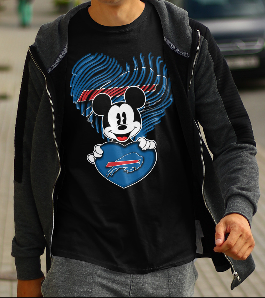 Mick Buffalo Bills Heart NFL Fan T-Shirt