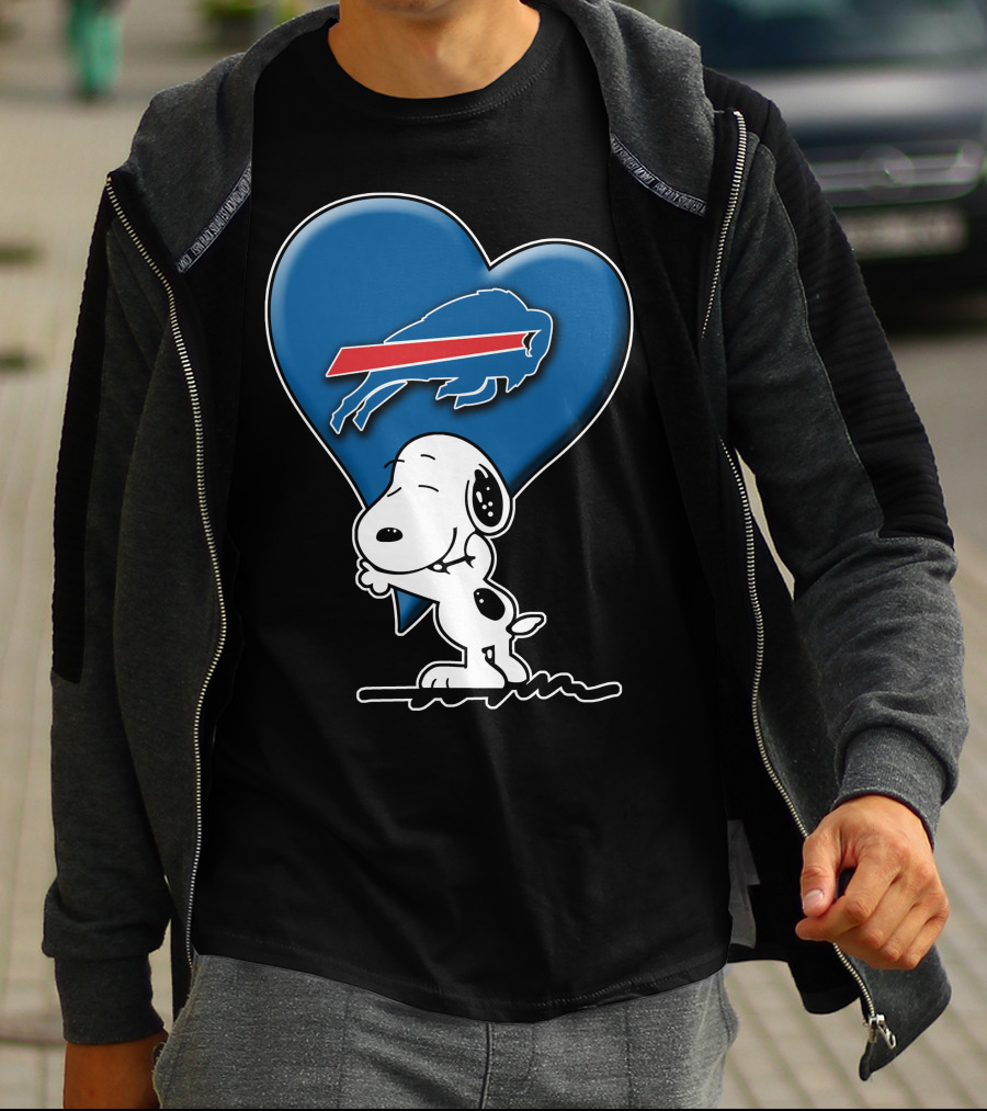 Snoopy Heart Hug Buffalo Bills T-Shirt