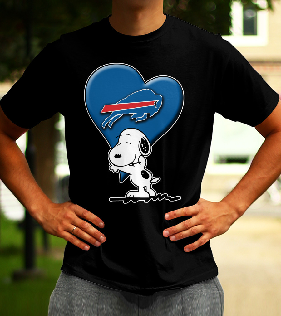 Snoopy Heart Hug Buffalo Bills T-Shirt