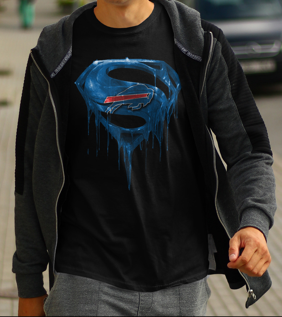 Buffalo Bills Superman Dripping T-Shirt