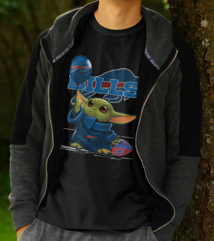 Yoda Bills Buffalo Football Balloon T-Shirt