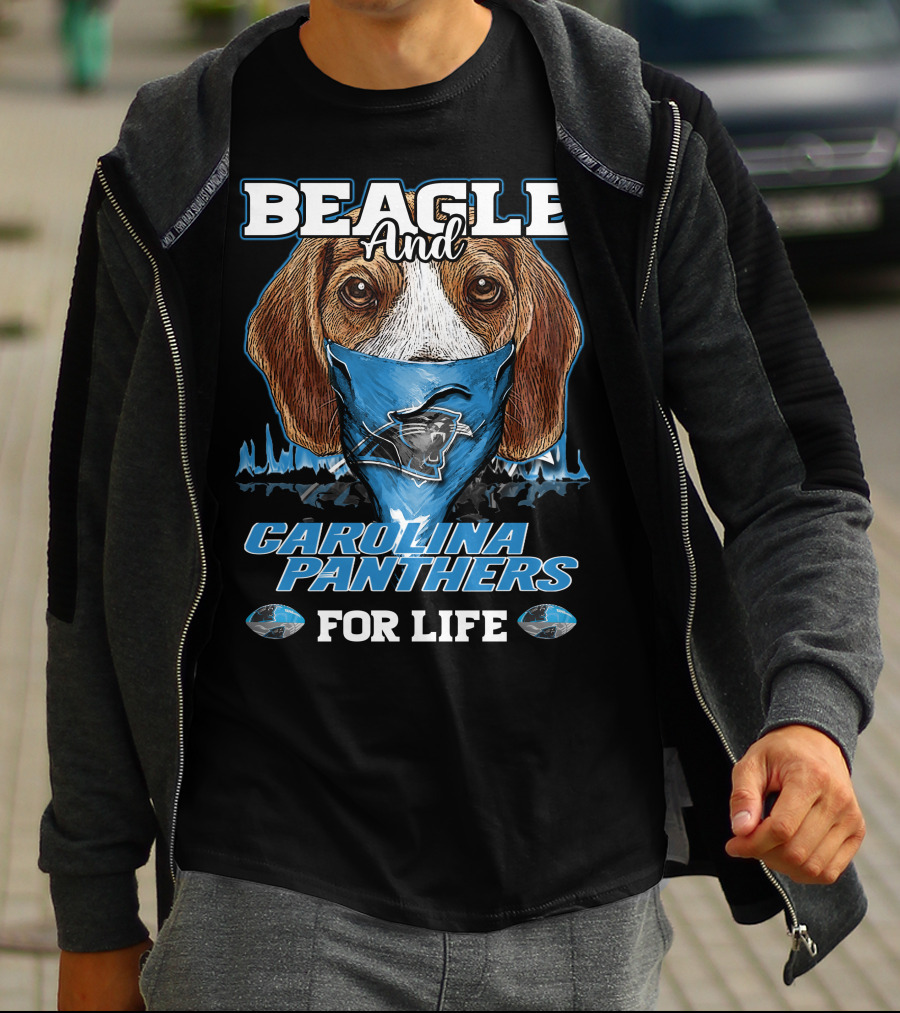 BEAGLE AND CAROLINA PANTHERS FOR LIFE T-Shirt