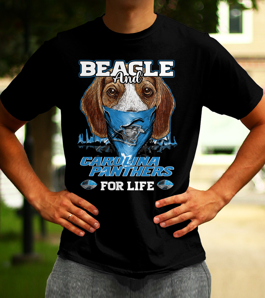 BEAGLE AND CAROLINA PANTHERS FOR LIFE T-Shirt
