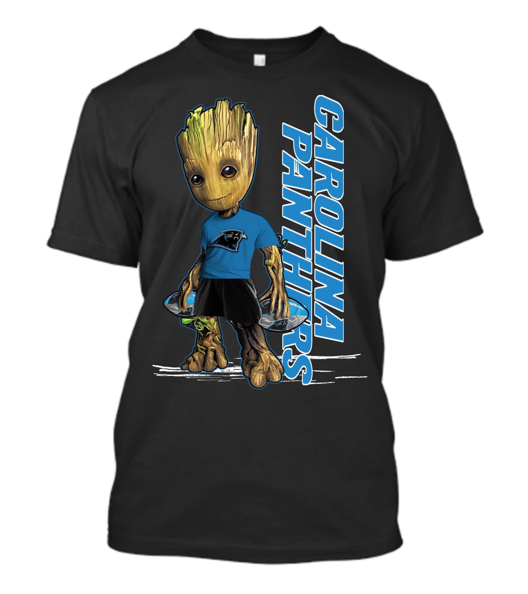 Groot Carolina Panthers Guardians Of The Galaxy Crossover T-Shirt