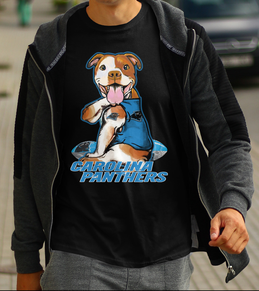 PITTBULL CAROLINA PANTHERS FOOTBALL DOG T-Shirt
