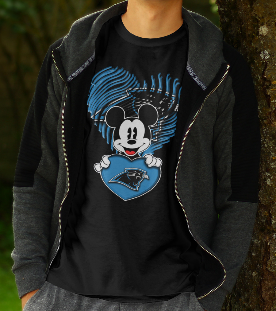 Mick Holding Carolina Panthers Heart T-Shirt