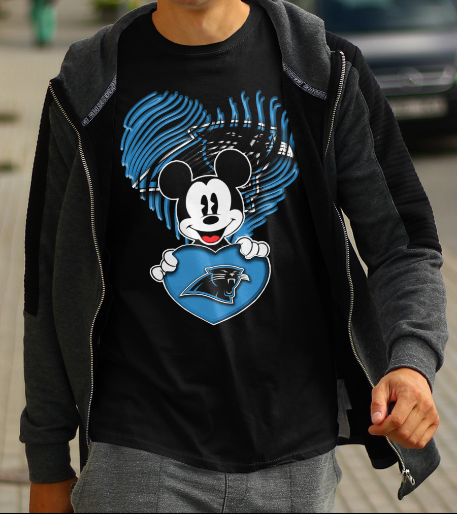 Mick Holding Carolina Panthers Heart T-Shirt