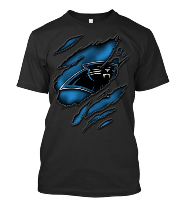 Carolina Panthers Claw Marks Torn T-Shirt