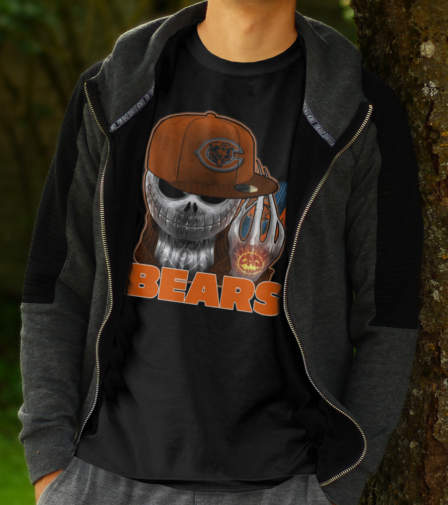 Jackskull Chicago Bears Halloween Fan Gear T-Shirt
