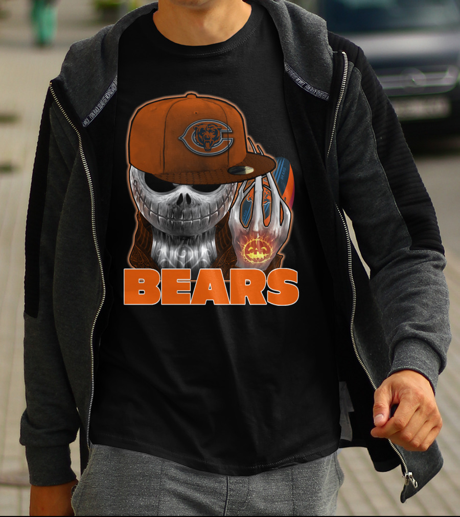 Jackskull Chicago Bears Halloween Fan Gear T-Shirt
