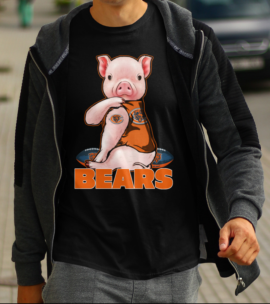 Pig BEARS Football T-Shirt
