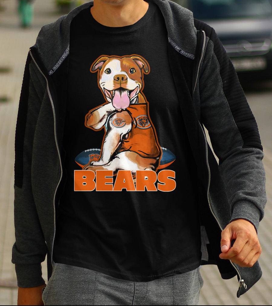 Pittbull CHICAGO BEARS NFL Football Fan Merchandise T-Shirt