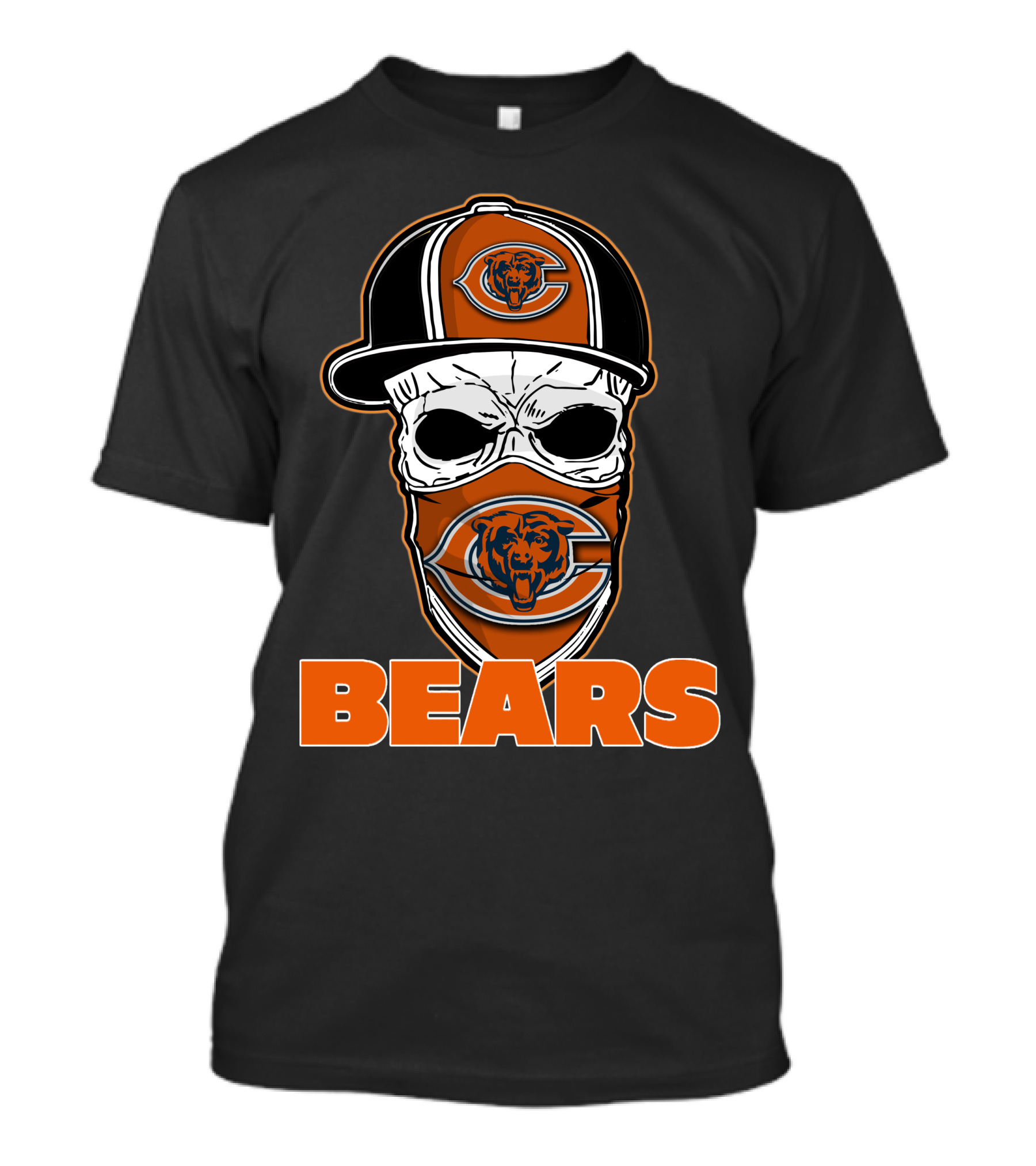 Chicago Bears Skull Hat Bears Fan T-Shirt