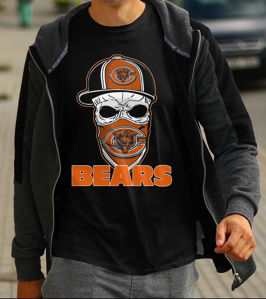 Chicago Bears Skull Hat Bears Fan T-Shirt