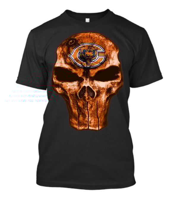 Skull Chicago Bears Logo NFL T-Shirt