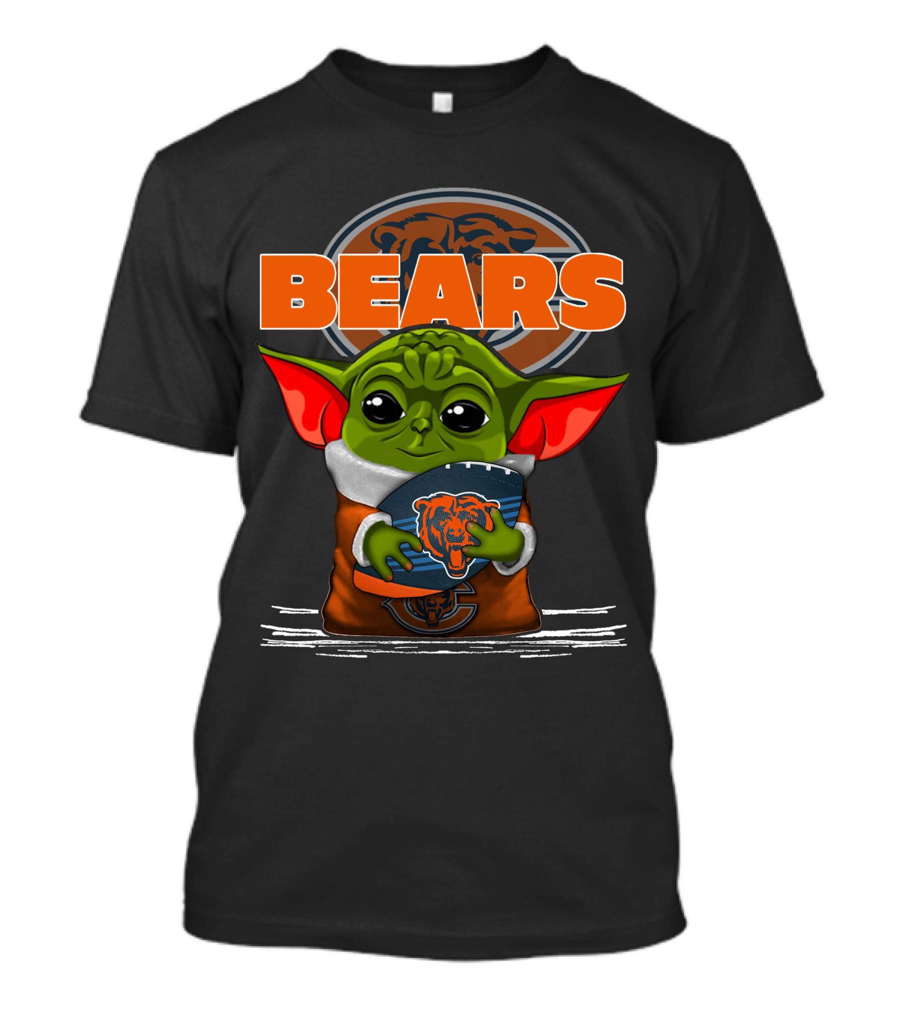 BEARS Yoda Holding Football Chicago T-Shirt