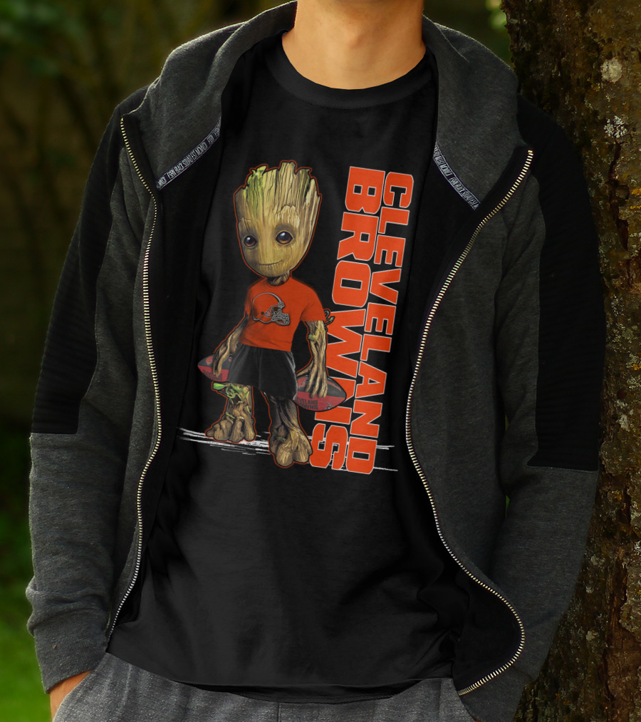 Groot Cleveland Browns NFL Team Spirit T-Shirt