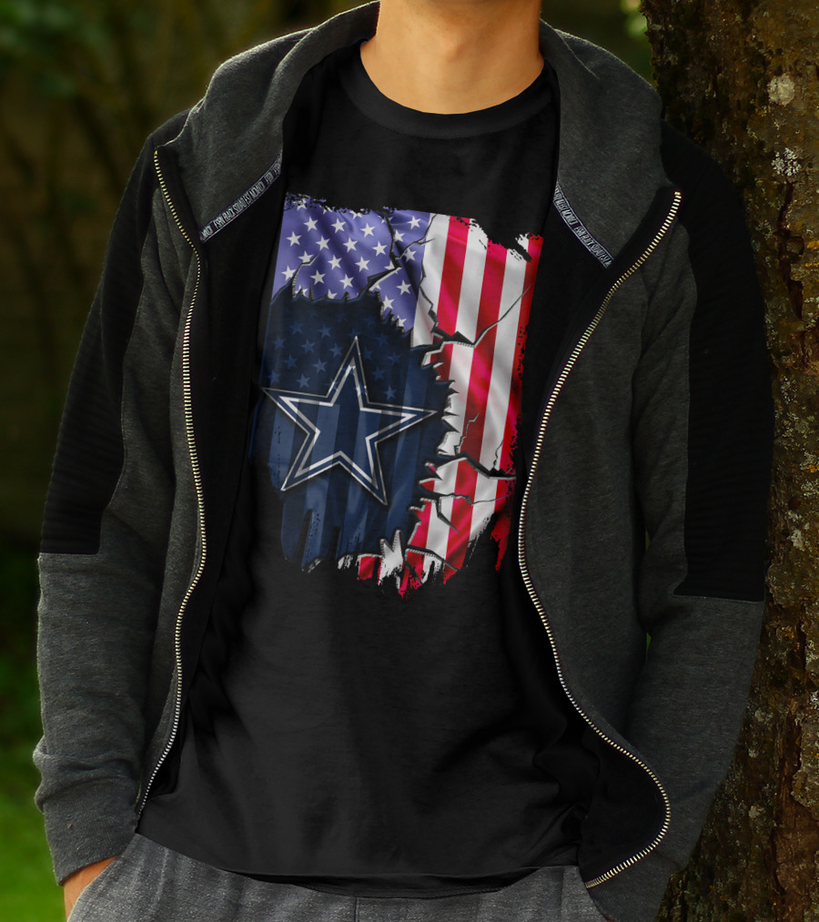 Flag V2 Dallas Cowboys American Flag Star T-Shirt