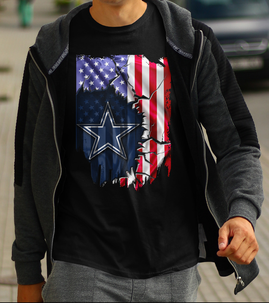 Flag V2 Dallas Cowboys American Flag Star T-Shirt