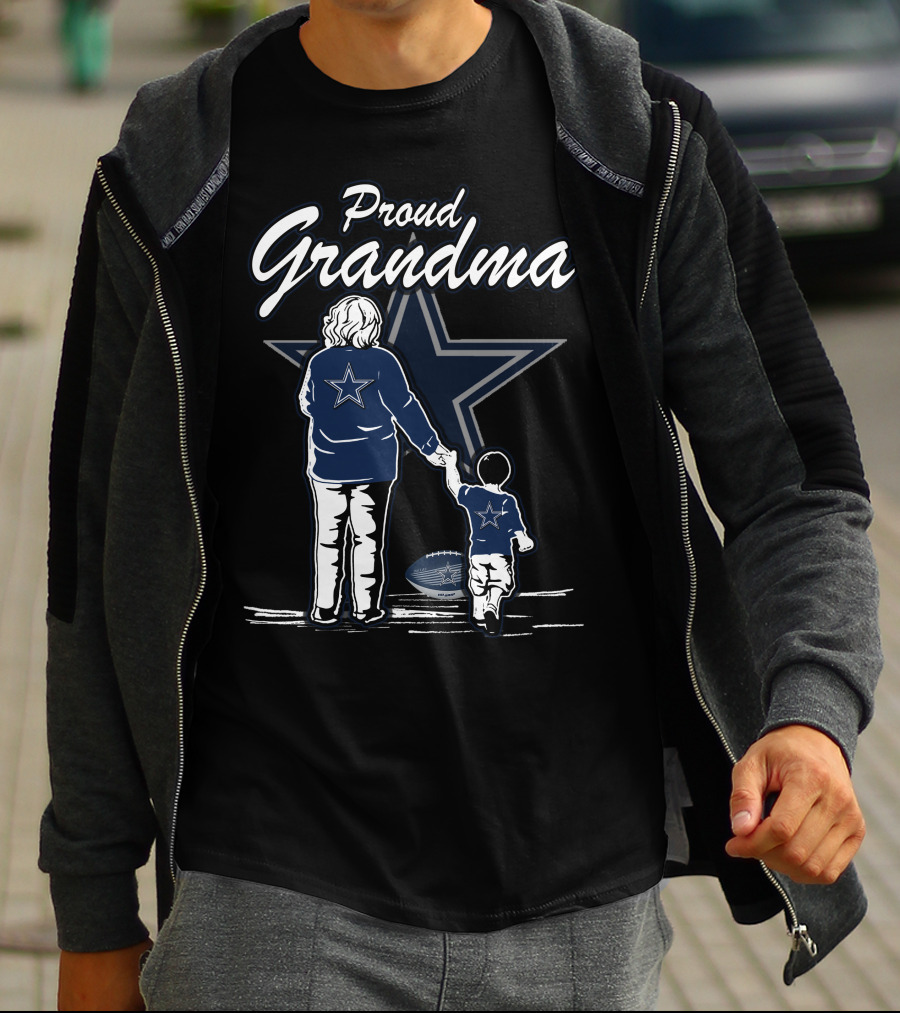Proud Grandma Dallas Cowboys Football Star Fan Family Love T-Shirt