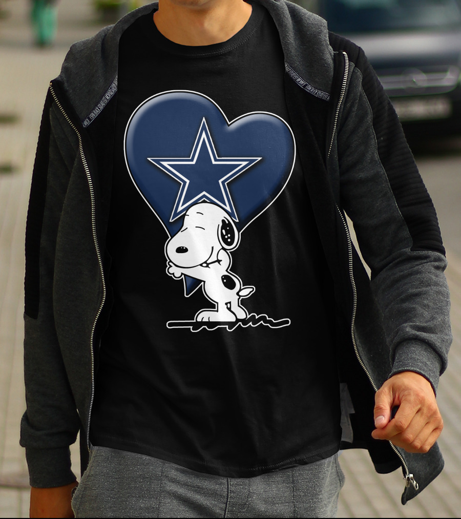 Snoopy Heart Dallas Cowboys Star T-Shirt