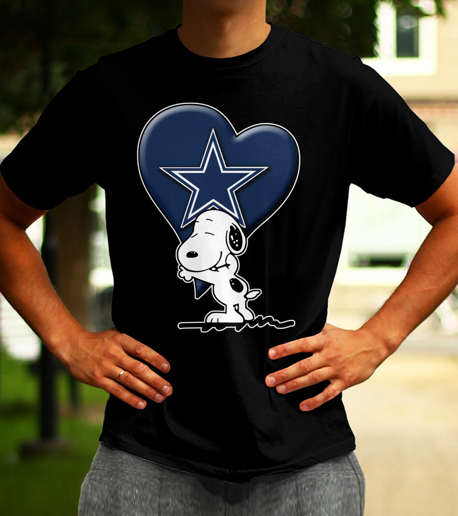 Snoopy Heart Dallas Cowboys Star T-Shirt