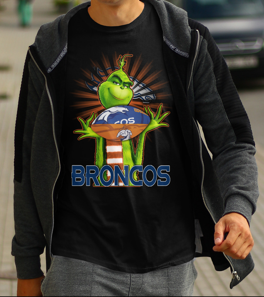 Grinch Broncos Football Denver Broncos Fandom T-Shirt