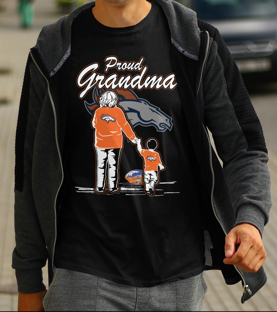 Proud Grandma Denver Broncos Fan With Child T-Shirt